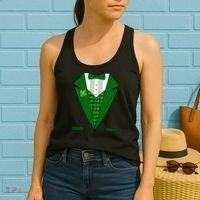 Irish Green Tuxedo Shamrock Saint Patricks Day Boy Women's Tank Top thumb 2