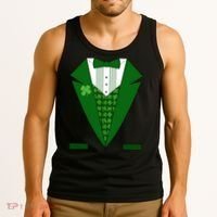 Irish Green Tuxedo Shamrock Saint Patricks Day Boy Tank Top thumb 3