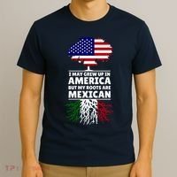 I Grew Up In America But My Roots Are Mexican T-Shirt thumb 3