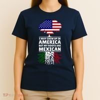 I Grew Up In America But My Roots Are Mexican T-Shirt thumb 4
