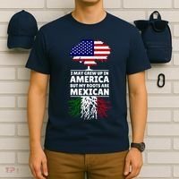 I Grew Up In America But My Roots Are Mexican T-Shirt thumb 6