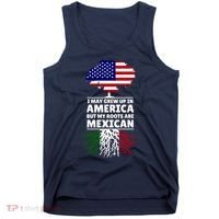 I Grew Up In America But My Roots Are Mexican Tank Top thumb 0