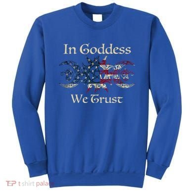 In Goddess We Trust Witch Lover American Flag Sweatshirt
