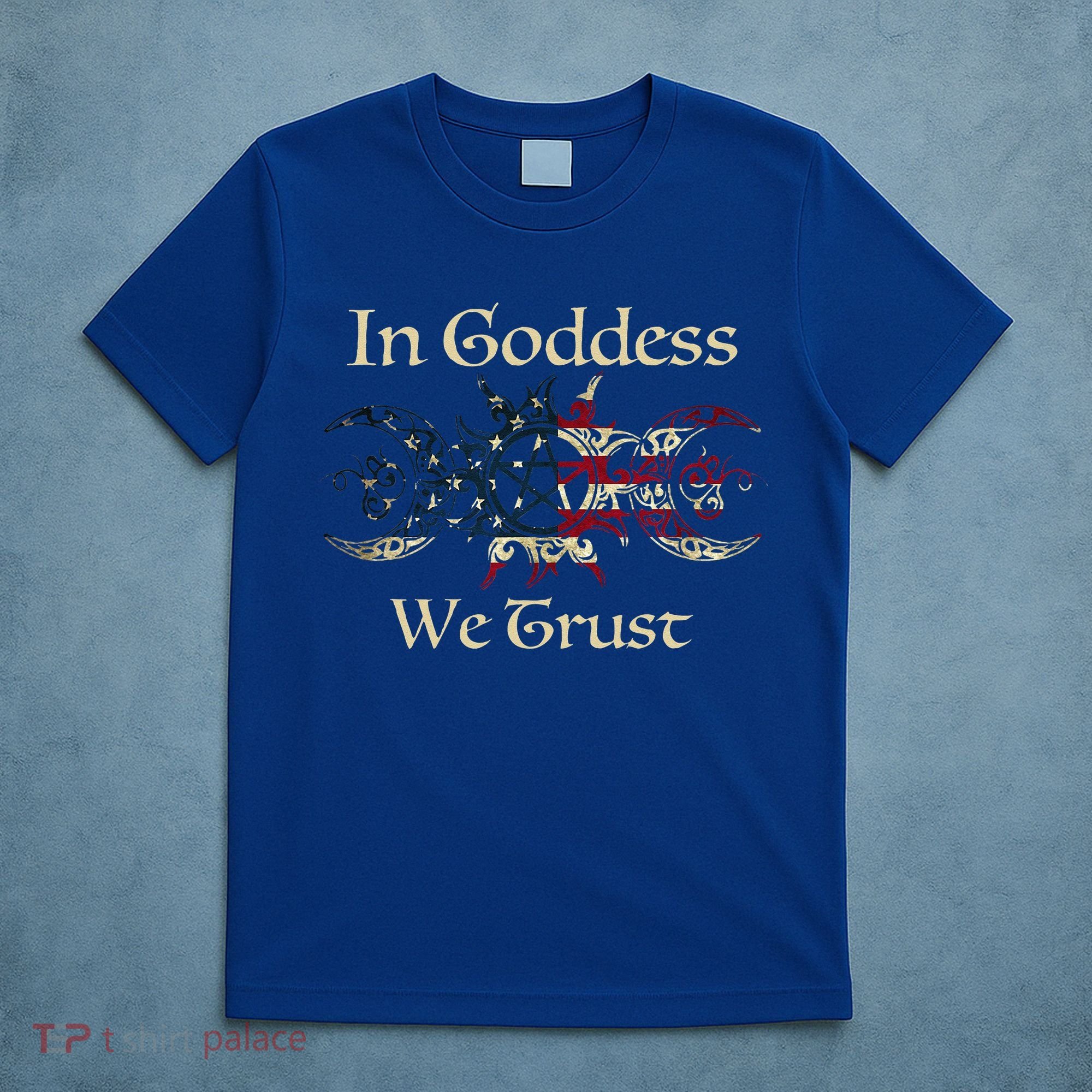 In Goddess We Trust Witch Lover American Flag T-Shirt