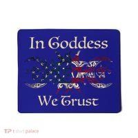 In Goddess We Trust Witch Lover American Flag Mousepad thumb 0