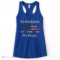 In Goddess We Trust Witch Lover American Flag Women's Tank Top thumb 0