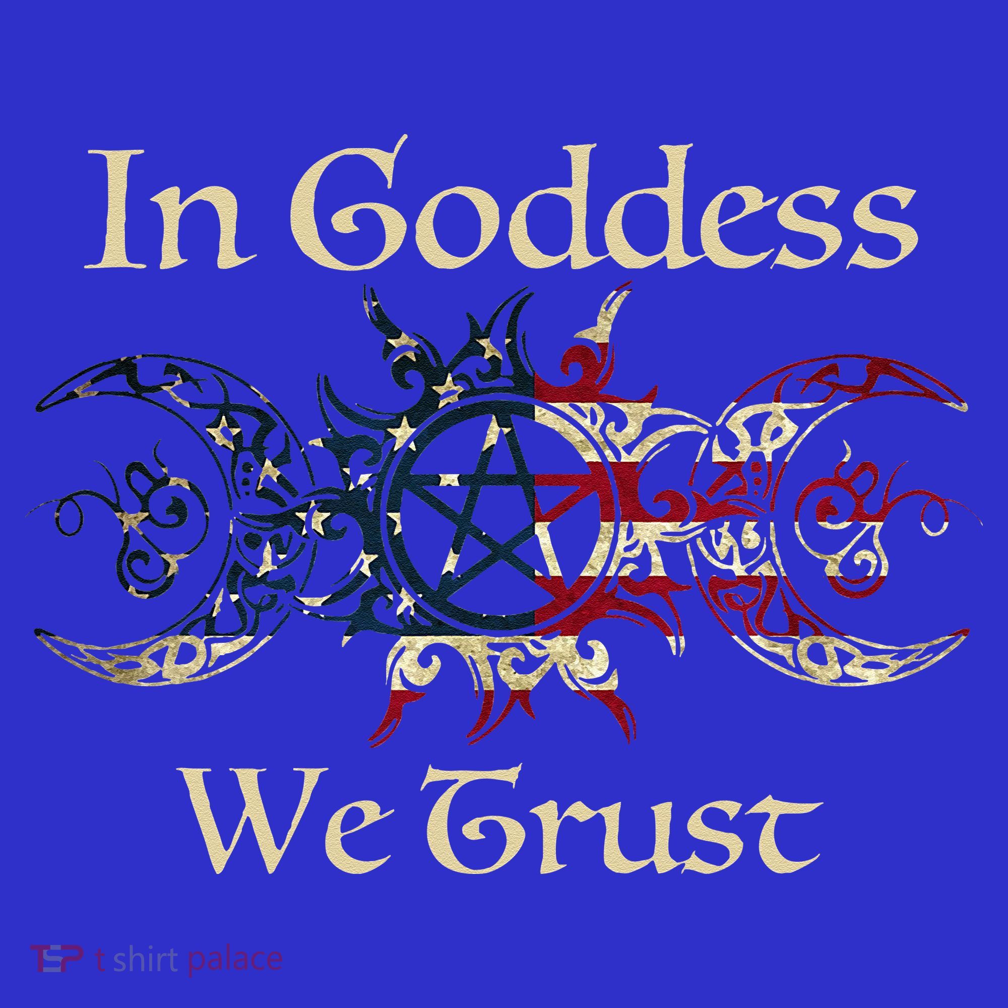 In Goddess We Trust Witch Lover American Flag Women's Tank Top