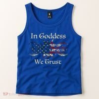 In Goddess We Trust Witch Lover American Flag Tank Top thumb 2