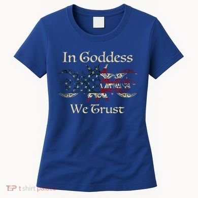 In Goddess We Trust Witch Lover American Flag Women's T-Shirt