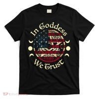 In Goddess We Trust Witch Lover American Flag T-Shirt thumb 0