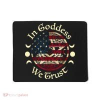 In Goddess We Trust Witch Lover American Flag Mousepad thumb 0