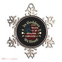 In Goddess We Trust Witch Lover American Flag Ornament thumb 0