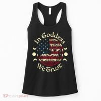 In Goddess We Trust Witch Lover American Flag Women's Tank Top thumb 0