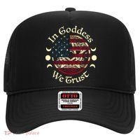In Goddess We Trust Witch Lover American Flag Hat thumb 0