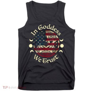 In Goddess We Trust Witch Lover American Flag Tank Top