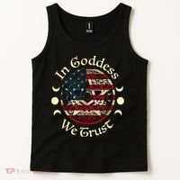 In Goddess We Trust Witch Lover American Flag Tank Top thumb 2