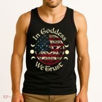 In Goddess We Trust Witch Lover American Flag Tank Top thumb 3