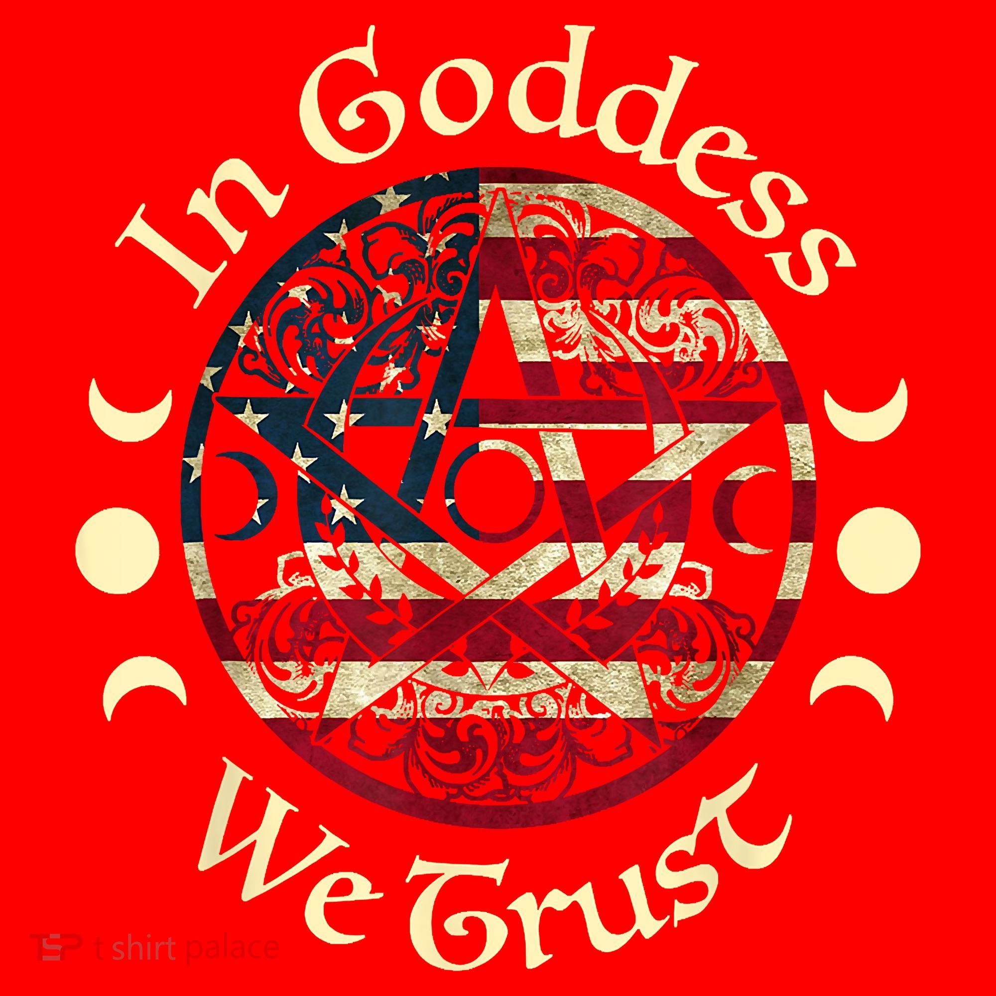 In Goddess We Trust Witch Lover American Flag Santa Hat