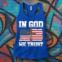 In God We Trust American Flag Jesus Faith Holy Cross Meaningful Gift Women's Tank Top thumb 3