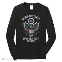 In God We Trust Guns Are Just Backup Long Sleeve Shirt thumb 0