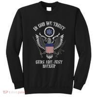 In God We Trust Guns Are Just Backup Sweatshirt thumb 0