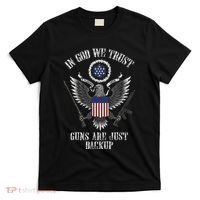 In God We Trust Guns Are Just Backup T-Shirt thumb 0