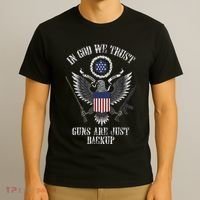 In God We Trust Guns Are Just Backup T-Shirt thumb 3