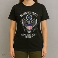 In God We Trust Guns Are Just Backup T-Shirt thumb 4