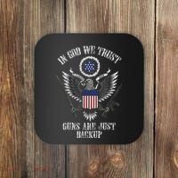 In God We Trust Guns Are Just Backup Coaster thumb 0