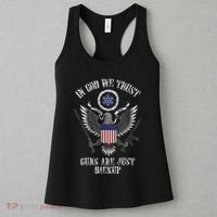 In God We Trust Guns Are Just Backup Women's Tank Top thumb 3