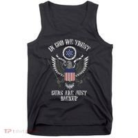 In God We Trust Guns Are Just Backup Tank Top thumb 0