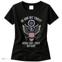 In God We Trust Guns Are Just Backup Women's T-Shirt thumb 0
