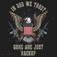 In God We Trust Guns Are Just Backup American Flag Beanie thumb 2