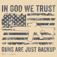 In God We Trust Guns Are Just A Backup Funny Gun Tote Bag thumb 4