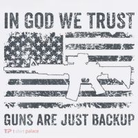In God We Trust Guns Are Just A Backup Funny Gun Women's Hoodie thumb 2
