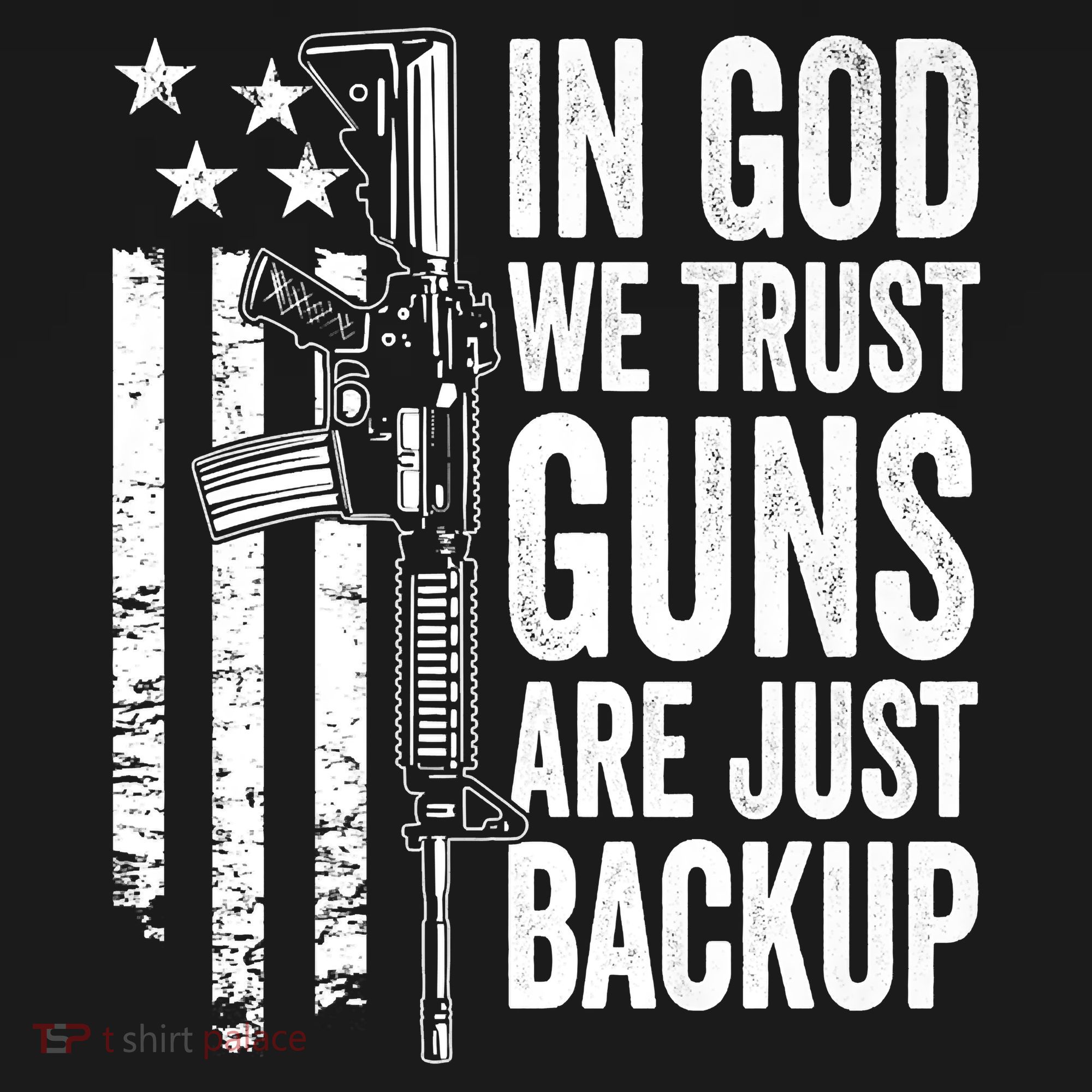In God We Trust Guns Are Just Backup USA Pro Gun Christian Women's Tank Top