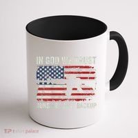 In God We Trust Guns Are Just A Backup Pistol Gun Coffee Mug thumb 1