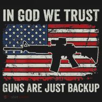 In God We Trust Guns Are Just A Backup Pistol Gun Mousepad thumb 1