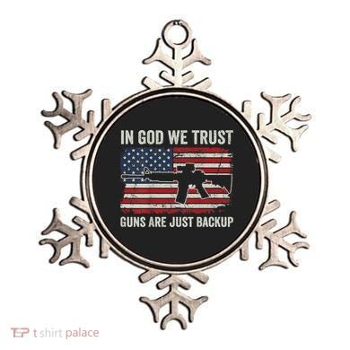 In God We Trust Guns Are Just A Backup Pistol Gun Ornament