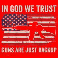 In God We Trust Guns Are Just A Backup Pistol Gun Santa Hat thumb 1