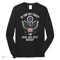 In God We Trust Guns Are Just Backup Long Sleeve Shirt thumb 0