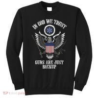 In God We Trust Guns Are Just Backup Sweatshirt thumb 0
