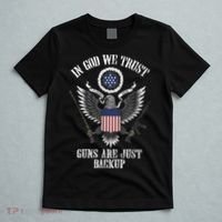 In God We Trust Guns Are Just Backup T-Shirt thumb 5