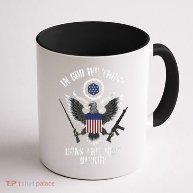 In God We Trust Guns Are Just Backup Coffee Mug back