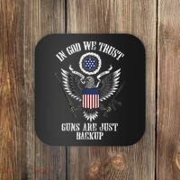 In God We Trust Guns Are Just Backup Coaster thumb 0