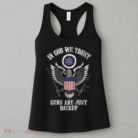 In God We Trust Guns Are Just Backup Women's Tank Top thumb 3