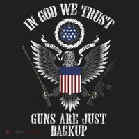 In God We Trust Guns Are Just Backup Golf Towel thumb 3