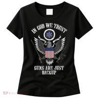In God We Trust Guns Are Just Backup Women's T-Shirt thumb 0