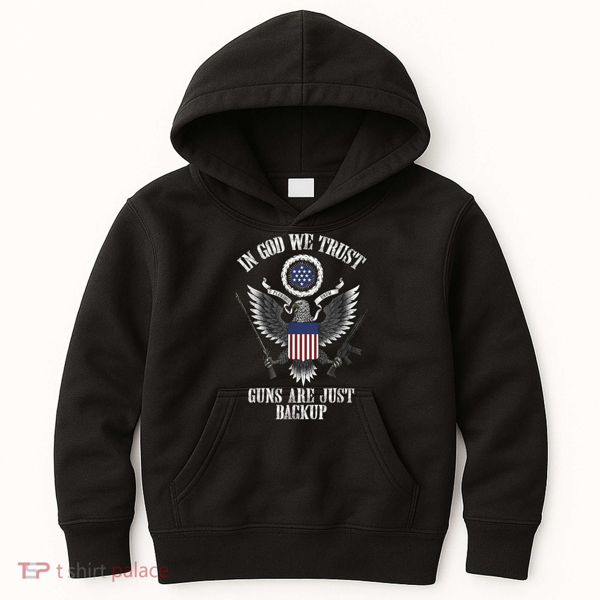 In God We Trust Guns Are Just Backup Kids Hoodie