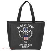 In God We Trust Guns Are Just Backup Tote Bag thumb 0